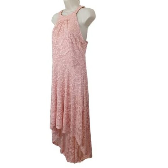 Bery Love Juniors Women's Lyrical Dance Dress Lace Size L Salmon Color Sleeveles - Picture 4 of 13